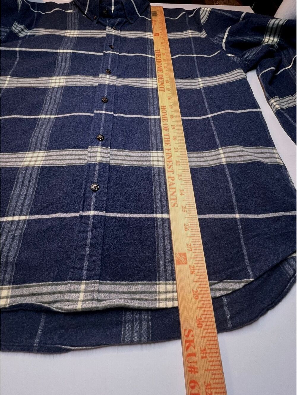 J Crew Flannel Shirt Mens Plaid Leather Elbow Patch Preppy Cabincore Vintage XL - Picture 6 of 9
